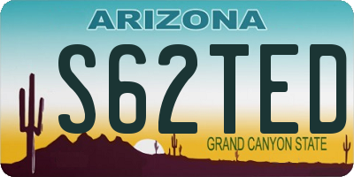 AZ license plate S62TED