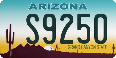 AZ license plate S9250