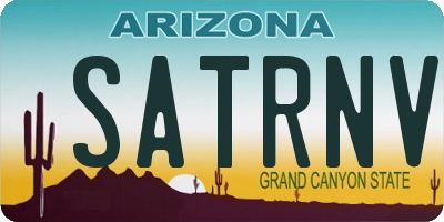 AZ license plate SATRNV