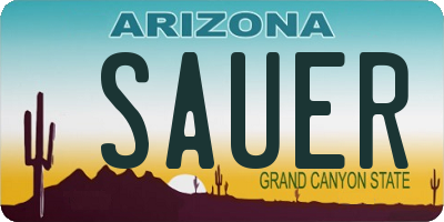 AZ license plate SAUER