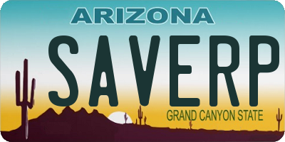 AZ license plate SAVERP