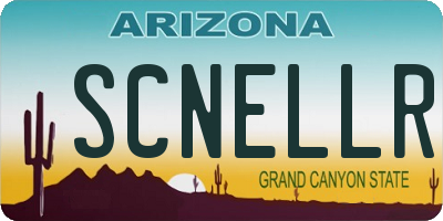 AZ license plate SCNELLR