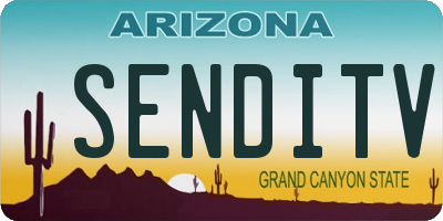 AZ license plate SENDITV