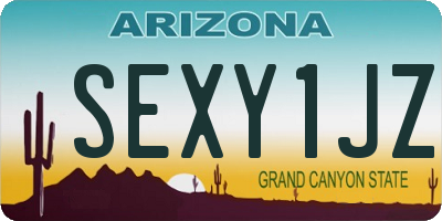 AZ license plate SEXY1JZ