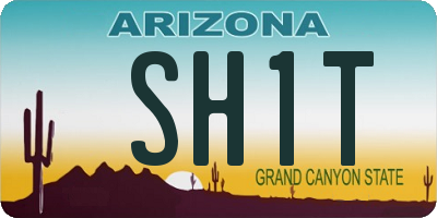 AZ license plate SH1T