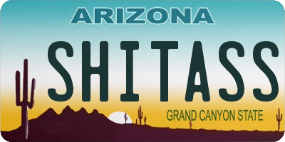 AZ license plate SHITASS