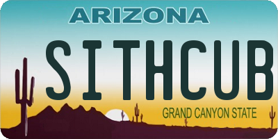 AZ license plate SITHCUB