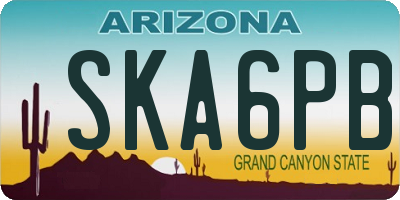AZ license plate SKA6PB
