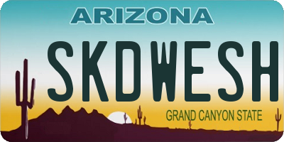 AZ license plate SKDWESH