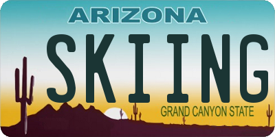 AZ license plate SKIING