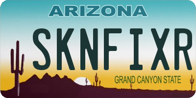 AZ license plate SKNFIXR