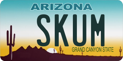 AZ license plate SKUM