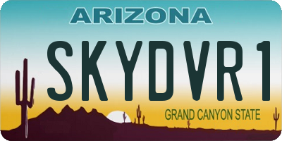 AZ license plate SKYDVR1