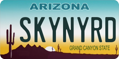 AZ license plate SKYNYRD