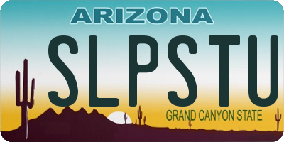 AZ license plate SLPSTU