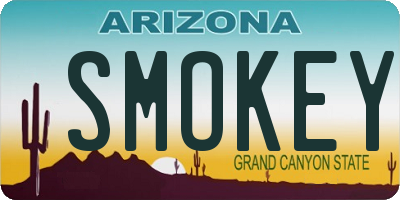 AZ license plate SMOKEY