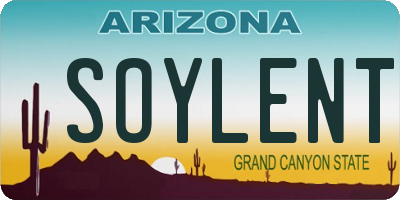 AZ license plate SOYLENT