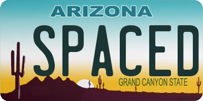 AZ license plate SPACED