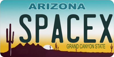 AZ license plate SPACEX