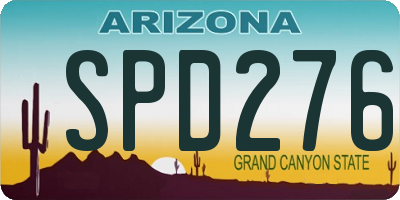 AZ license plate SPD276