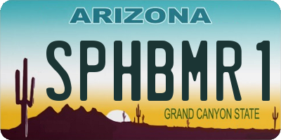 AZ license plate SPHBMR1