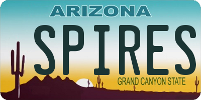 AZ license plate SPIRES