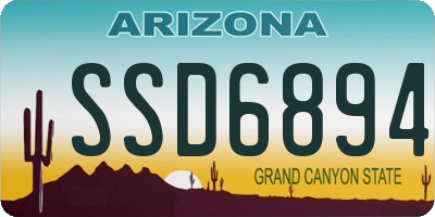 AZ license plate SSD6894