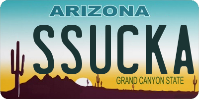 AZ license plate SSUCKA