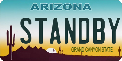 AZ license plate STANDBY