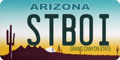 AZ license plate STBOI