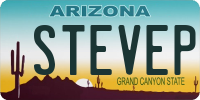 AZ license plate STEVEP