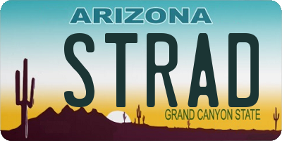 AZ license plate STRAD