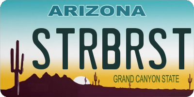 AZ license plate STRBRST