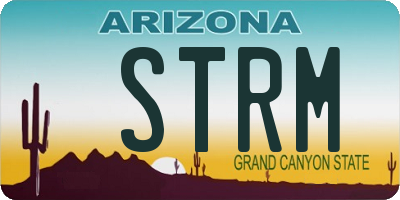 AZ license plate STRM