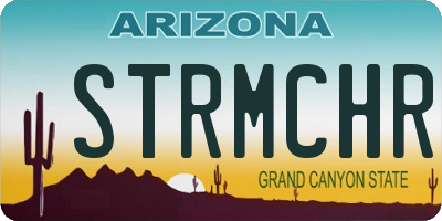 AZ license plate STRMCHR