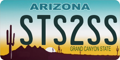 AZ license plate STS2SS
