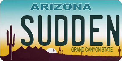 AZ license plate SUDDEN