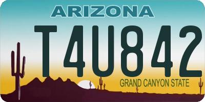 AZ license plate T4U842