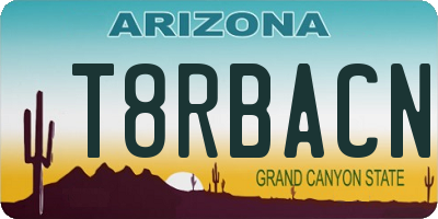 AZ license plate T8RBACN