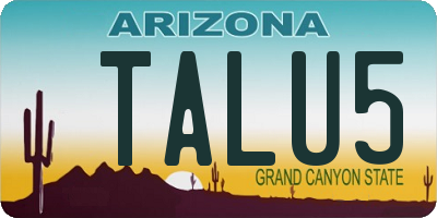 AZ license plate TALU5