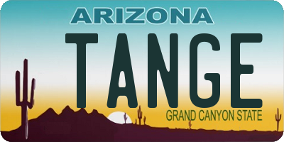 AZ license plate TANGE