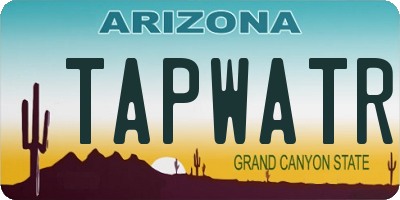 AZ license plate TAPWATR