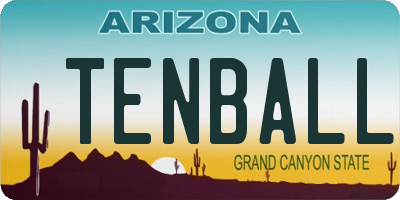 AZ license plate TENBALL