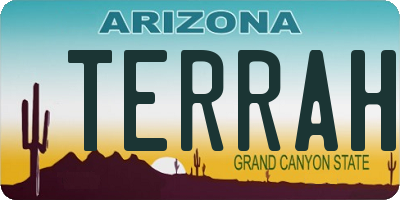 AZ license plate TERRAH