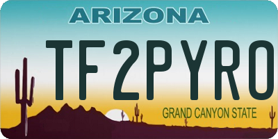 AZ license plate TF2PYRO