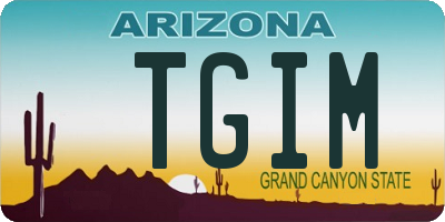 AZ license plate TGIM