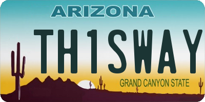 AZ license plate TH1SWAY