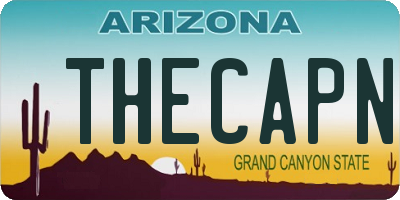 AZ license plate THECAPN