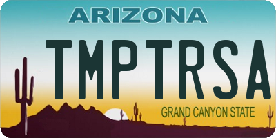 AZ license plate TMPTRSA