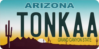 AZ license plate TONKAA